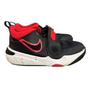 Nike Team Hustle D 11 Black University Red Basketball Shoes DV8996-003 7Y W8.5